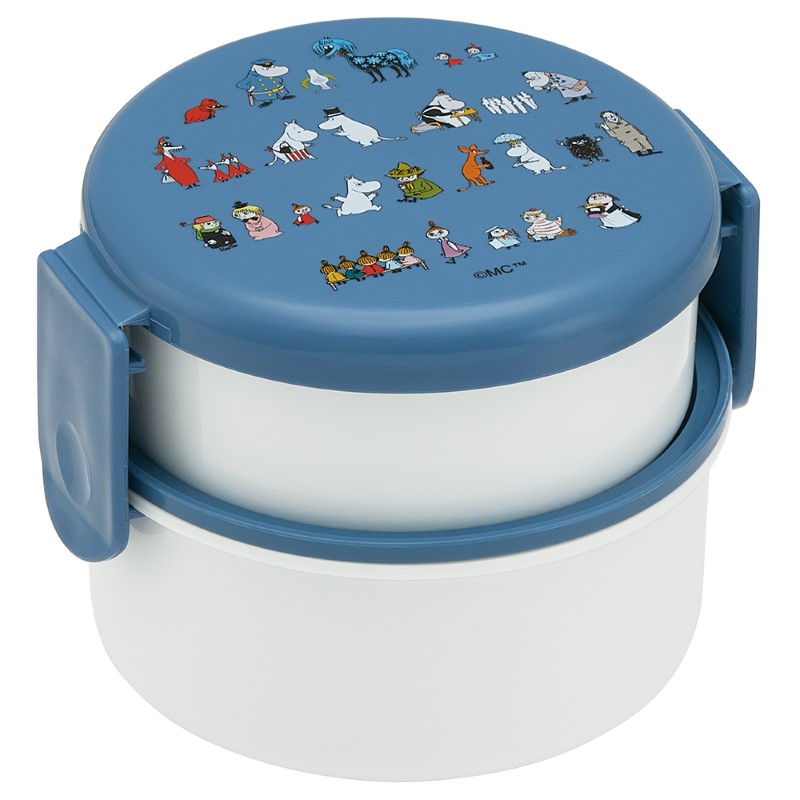 MOOMIN 80周年柄 丸型ランチボックス2段